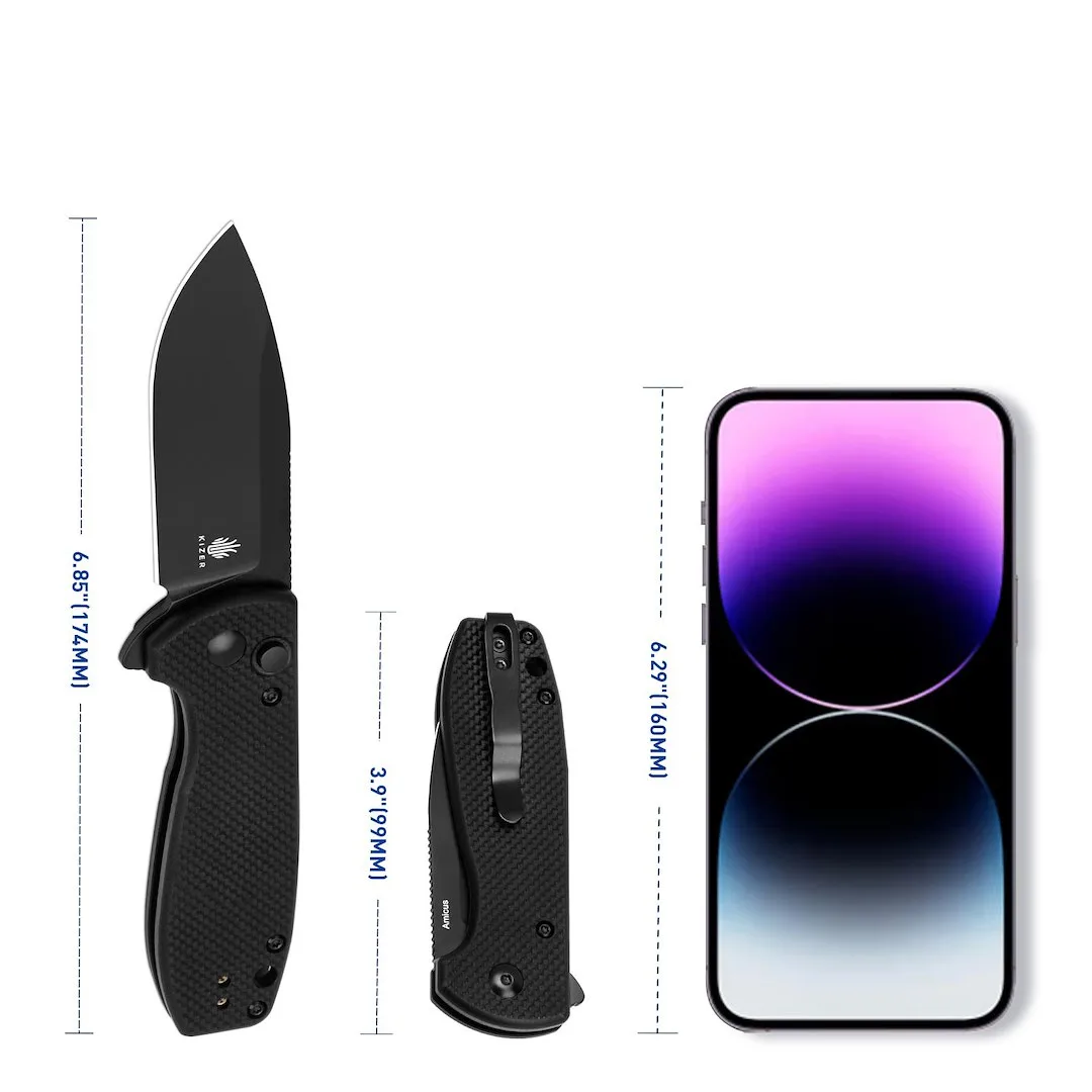 Nóż Kizer Amicus G10 9Cr18MoV — zdjęcie 9