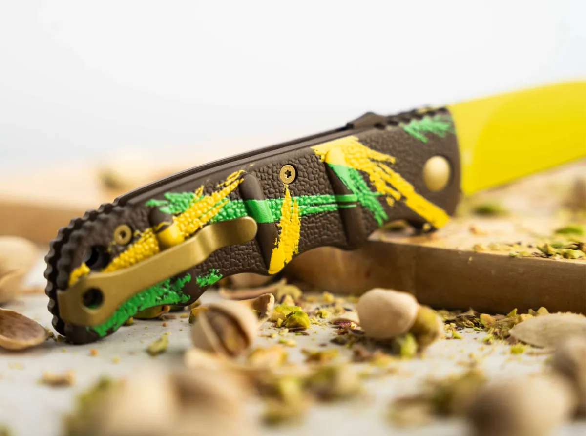 Nóż Böker Plus AKS 74 Dubai Chocolate Automatik D2 — zdjęcie 5