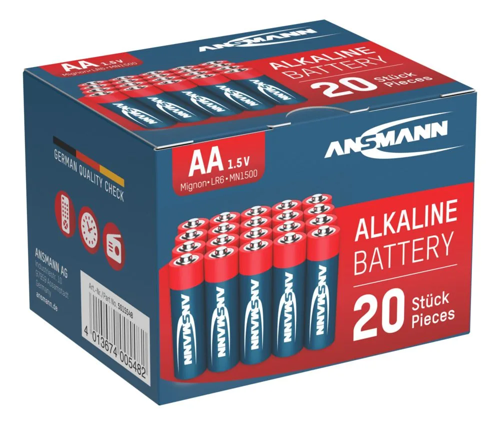 Baterie alkaliczne Ansmann AA / LR6, 20 szt. — zdjęcie 1