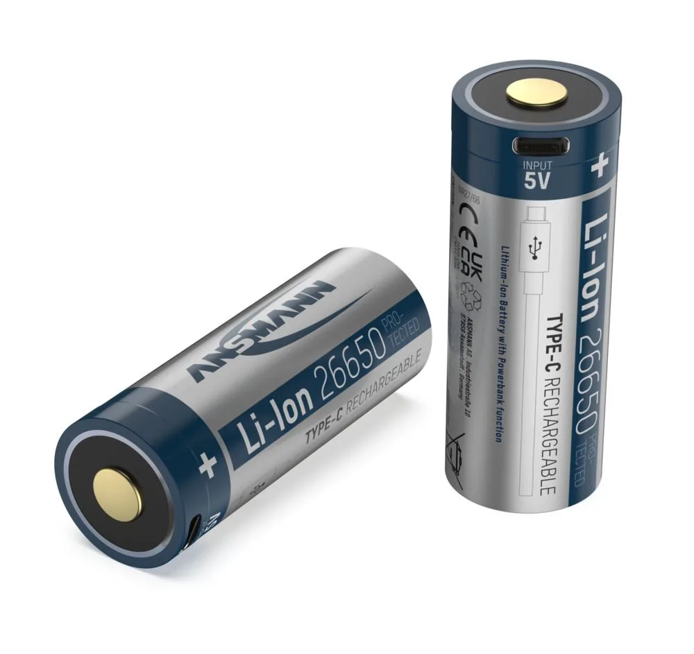 Akumulator Ansmann Li-Ion 26650 typ 5100 z USB-C — zdjęcie 1