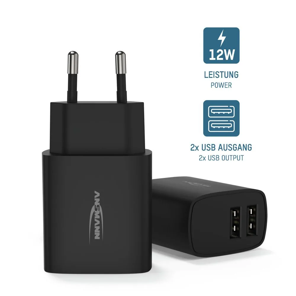 Ładowarka Ansmann HC212 czarna 2x USB 12W, 2.4A — zdjęcie 7