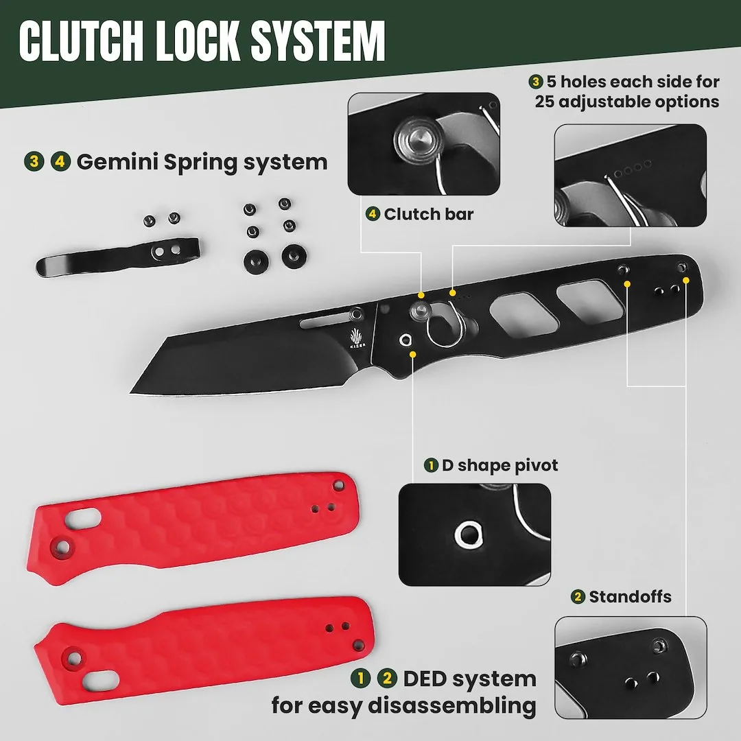 Nóż Kizer Task Red G10 Nitro-V — zdjęcie 10