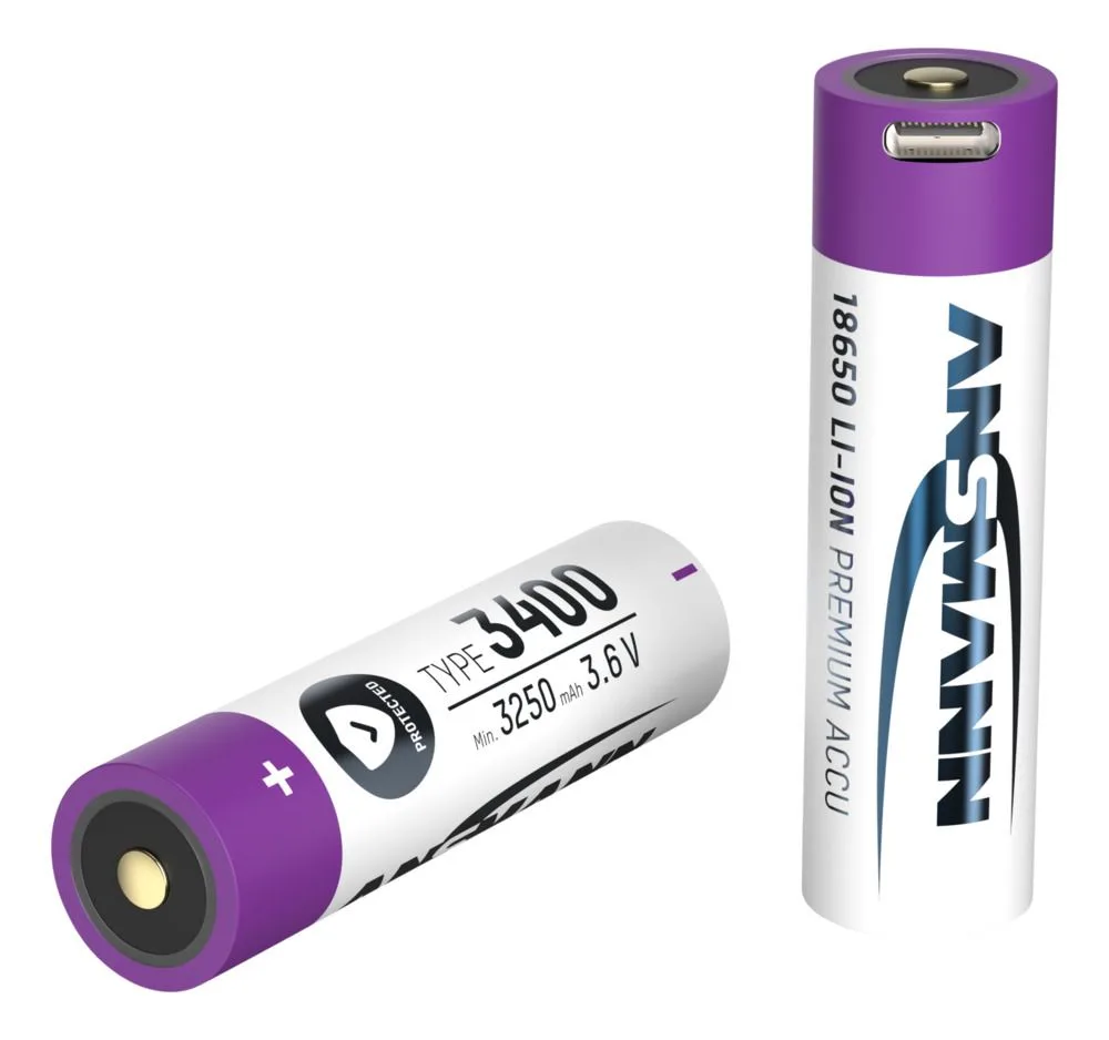 Akumulator Ansmann Li-Ion 18650 typ 3400 z USB-C — zdjęcie 3