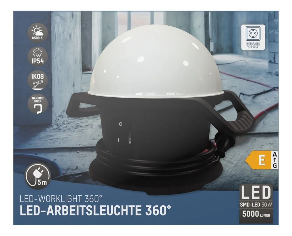 Lampa robocza Ansmann Ball Light 360° 5000 lm 230V — zdjęcie 8