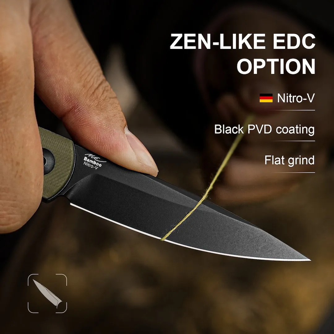 Nóż Kizer Bamboo G10 OD Green Nitro-V — zdjęcie 9