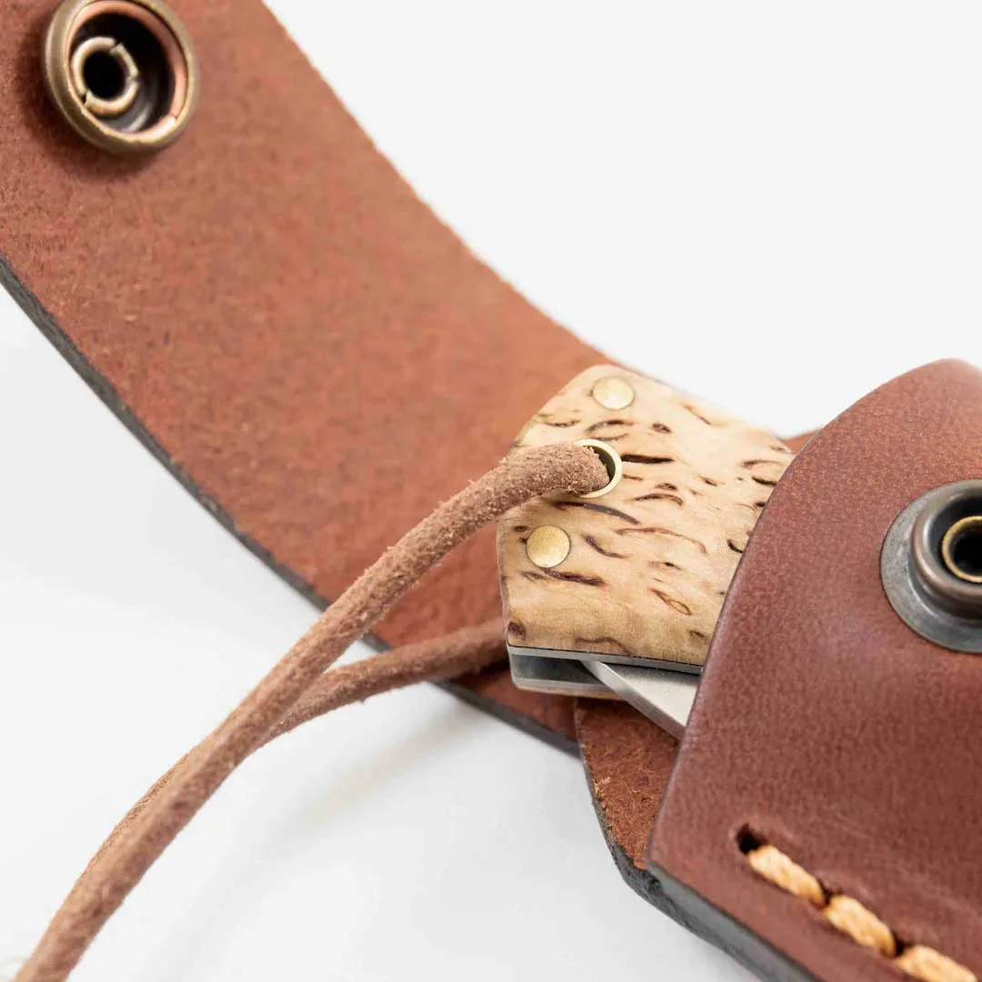 Etui na nóż Casström Lars Fält Folder, koniak — zdjęcie 4