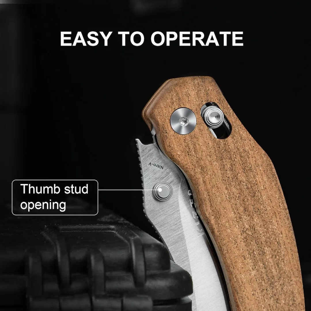 Nóż Kizer Bulldog Mkuruti Wood Nitro-V — zdjęcie 12
