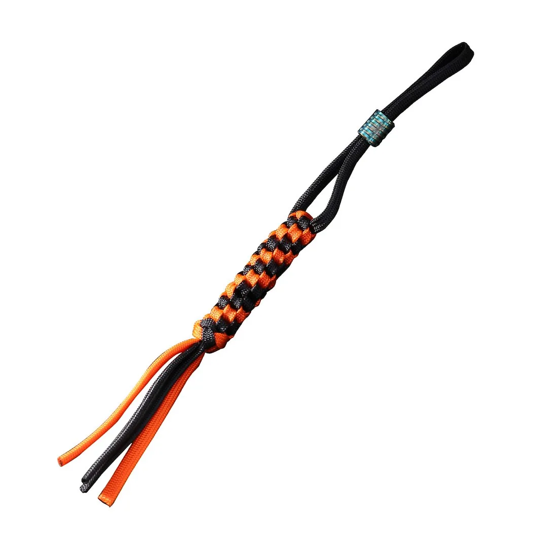 Zawieszka Paracord WE Orange/Black + Ti Bead Blue — zdjęcie 1