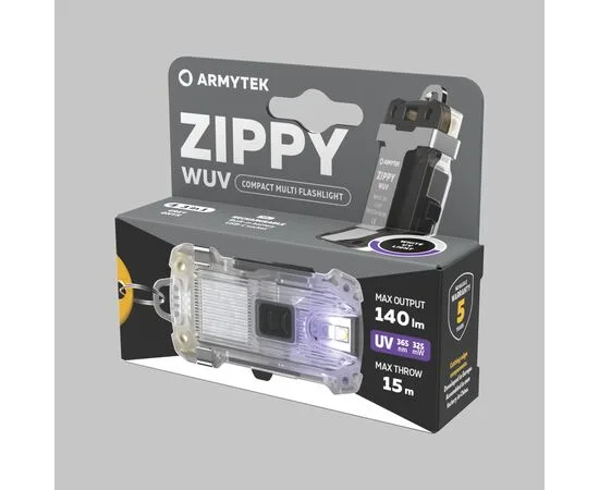 Latarka Armytek Zippy WUV USB-C Grey 140 lm 3w1 — zdjęcie 4