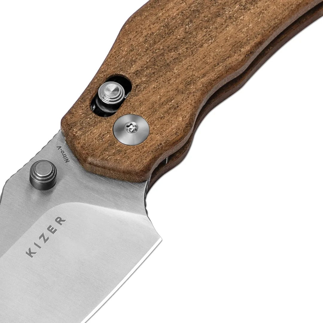 Nóż Kizer Bulldog Mkuruti Wood Nitro-V — zdjęcie 5