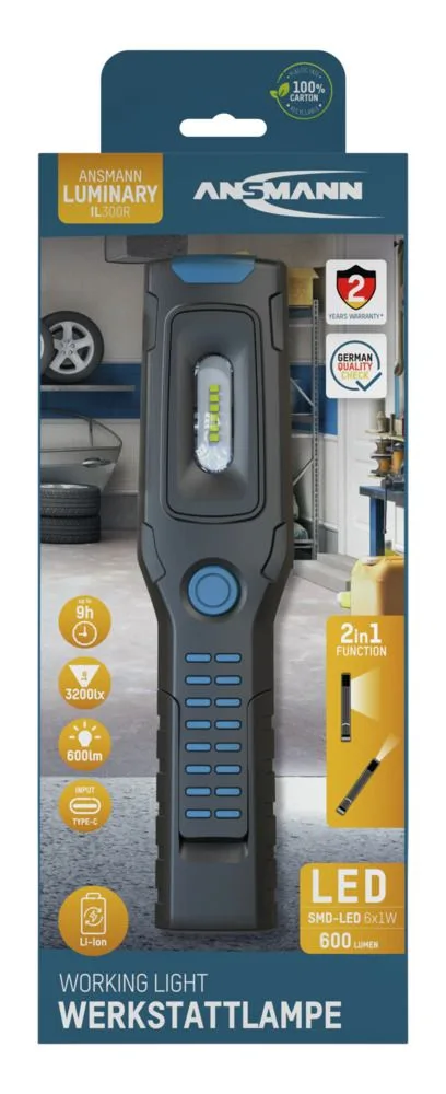 Lampa warsztatowa LED Ansmann IL300R, 600 lm, aku — zdjęcie 8