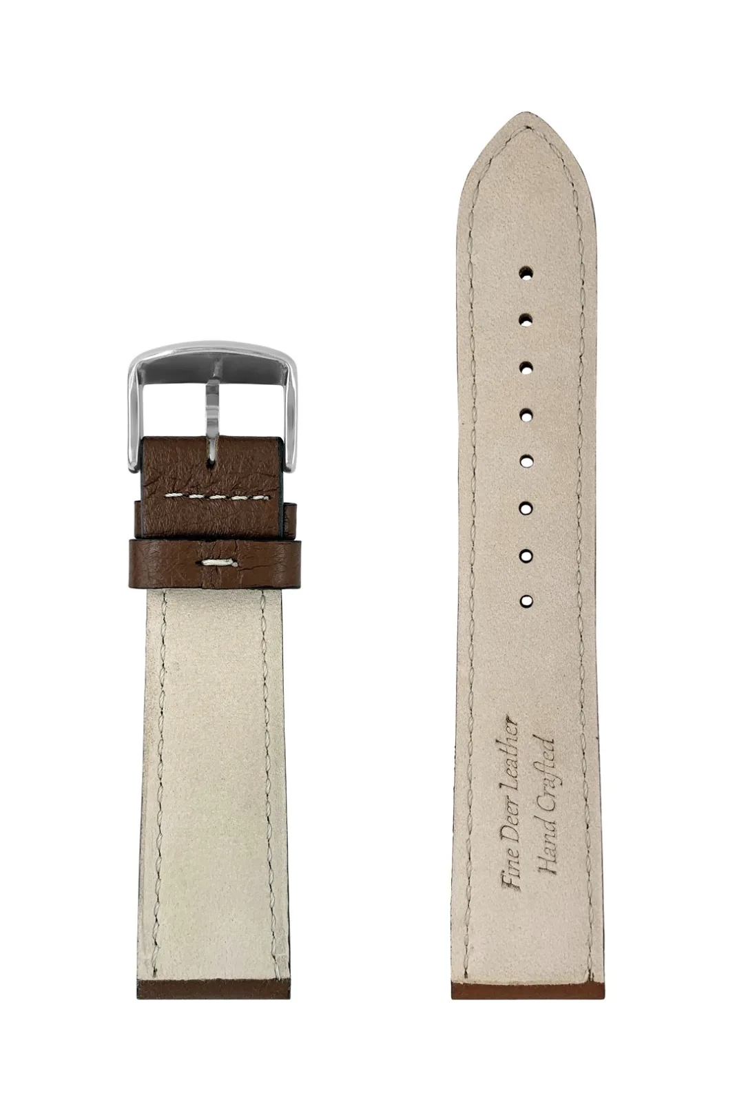 Pasek skórzany Zeppelin jasnobrązowy, 22 mm — zdjęcie 3