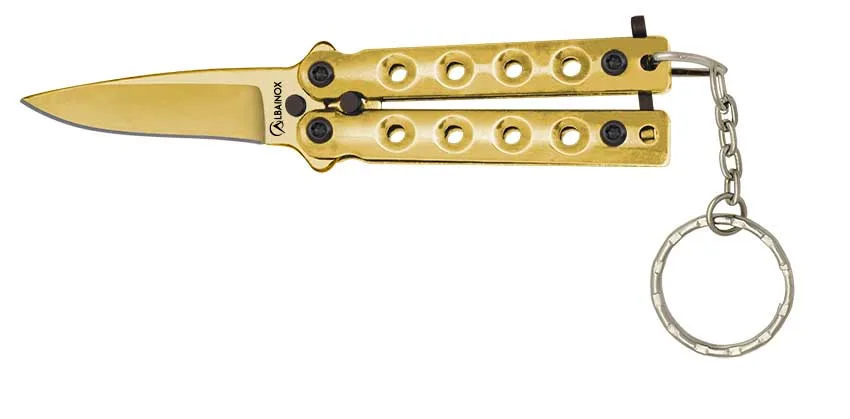 Nóż Brelok Albainox 02248 Balisong Gold
