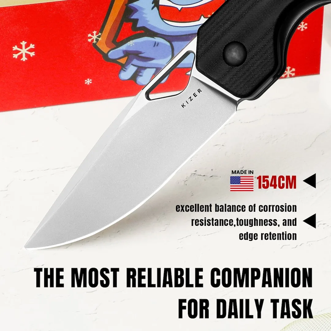 Nóż Kizer Militaw G10+Mkuruti 154CM — zdjęcie 10