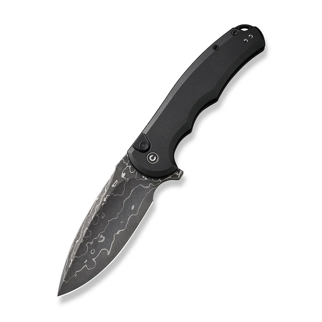 Nóż CIVIVI Button Lock Praxis Alu Black Damast — zdjęcie 1