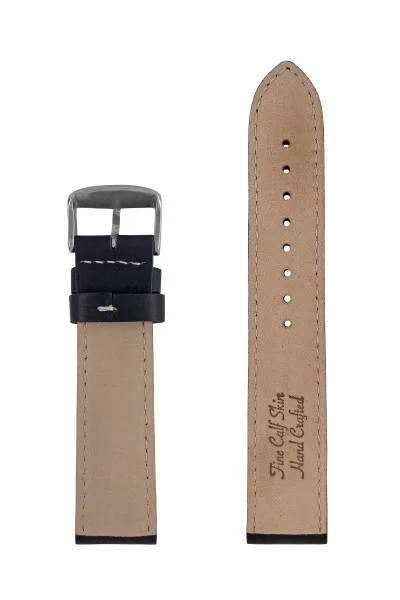 Pasek skórzany Zeppelin czarny, 22 mm — zdjęcie 3