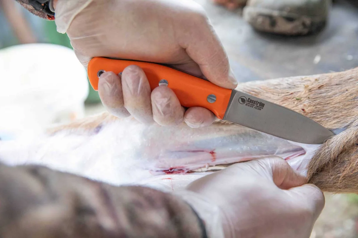 Nóż Casström No.10 SFK Orange G10 14C28N Kydex — zdjęcie 6