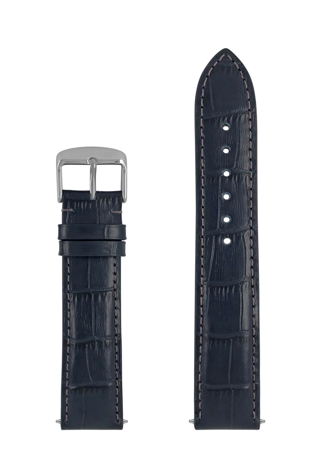 Pasek skórzany Zeppelin granatowy 22 mm — zdjęcie 2