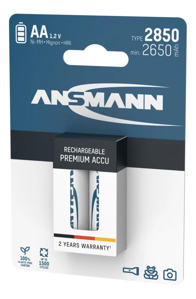 Akumulator Ansmann NiMH AA/HR6 typ 2850, 2 szt — zdjęcie 4