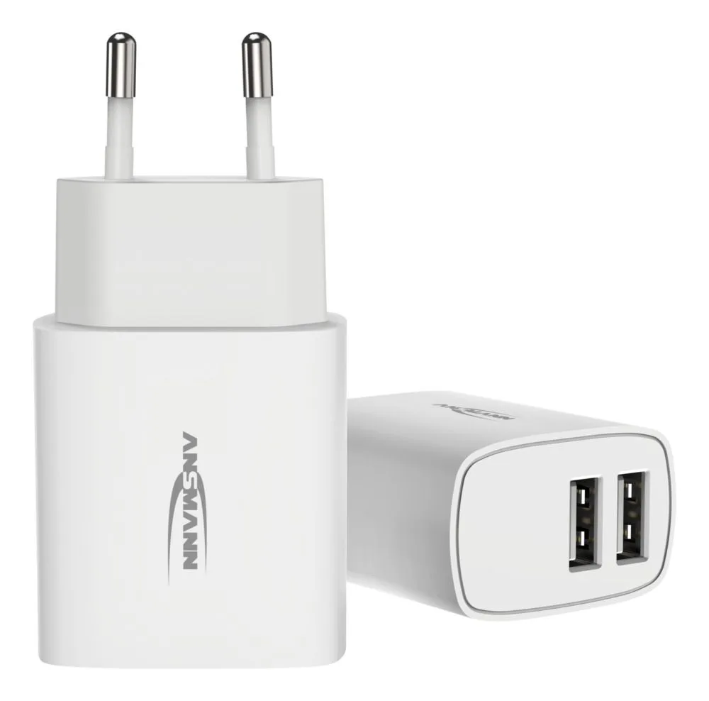 Ładowarka Ansmann HC212 biała 2x USB 12W, 2.4A — zdjęcie 1