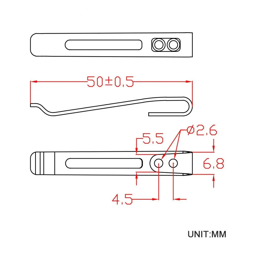 Klips CIVIVI Deep Carry Black do noża EDC CA-05A — zdjęcie 3