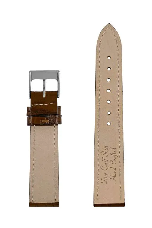 Pasek skórzany Zeppelin, brązowy 18 mm — zdjęcie 3