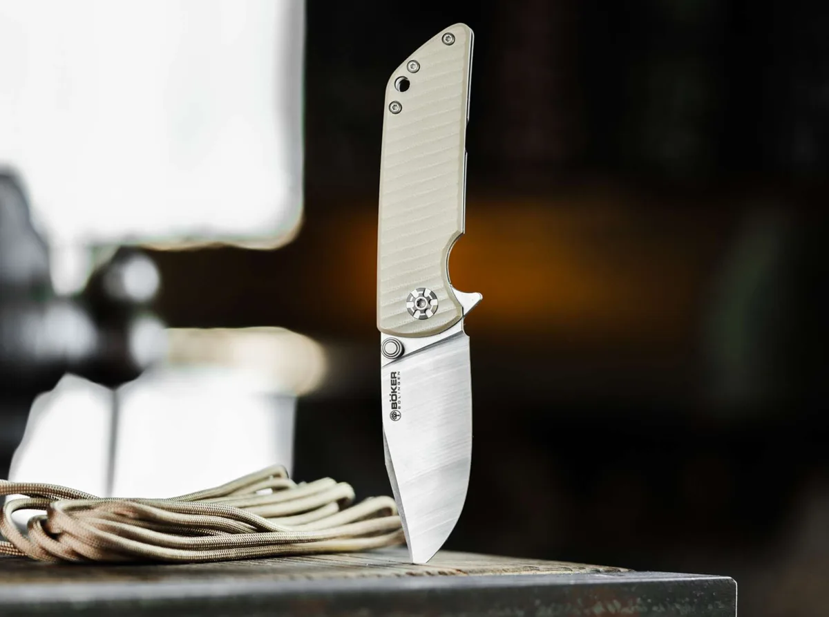 Nóż Böker Solingen Sherman EDC II G10 Coyote MCut — zdjęcie 7