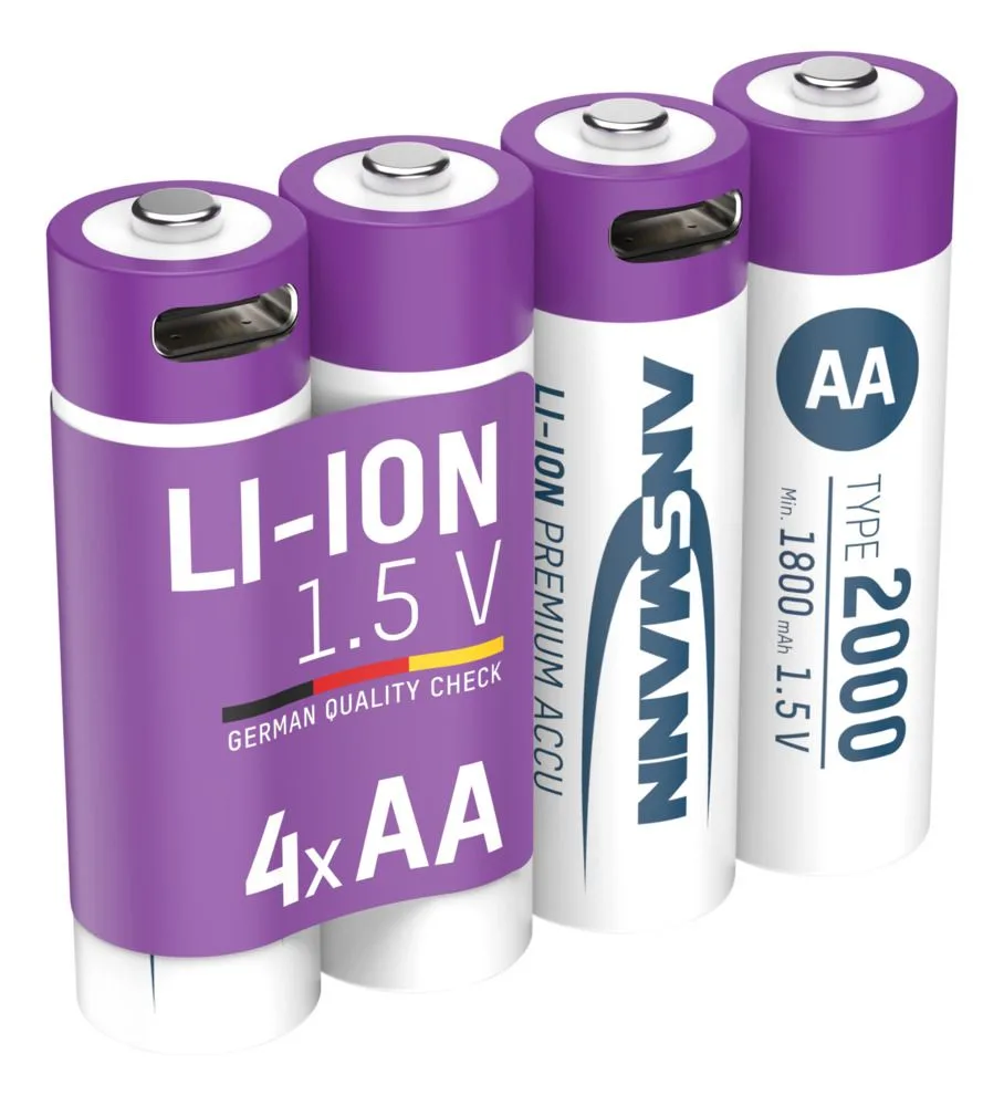 Akumulatory Ansmann Li-Ion AA typ 2000, 4 szt — zdjęcie 2