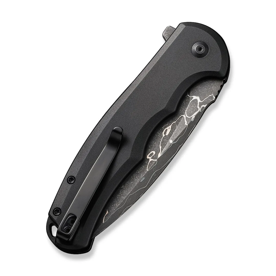Nóż CIVIVI Button Lock Praxis Alu Black Damast — zdjęcie 5