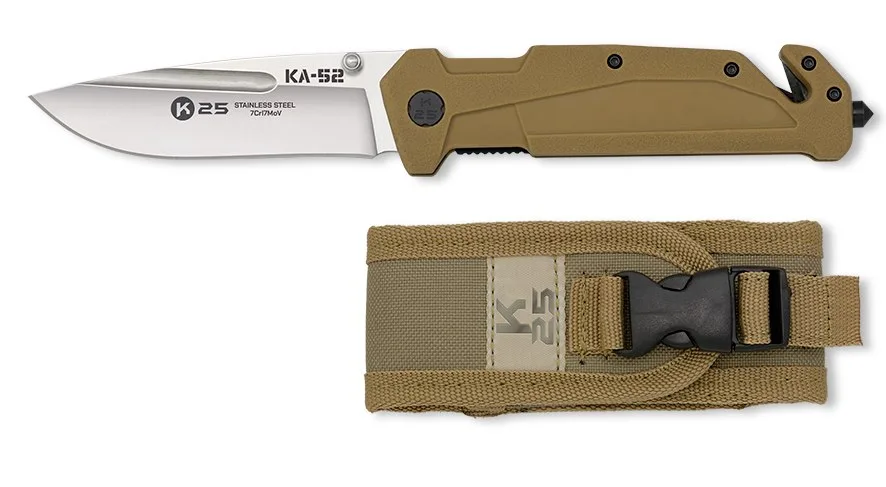Nóż Taktyczny K25 KA-52 18870 Rubber Coyote — zdjęcie 2