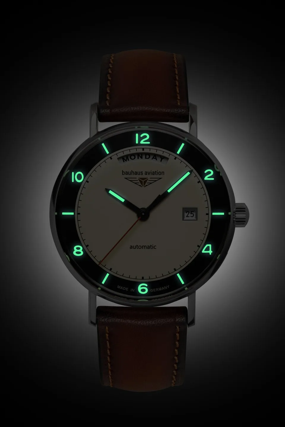 Zegarek Bauhaus Aviation Vintage Pilot 24622, 41mm — zdjęcie 2