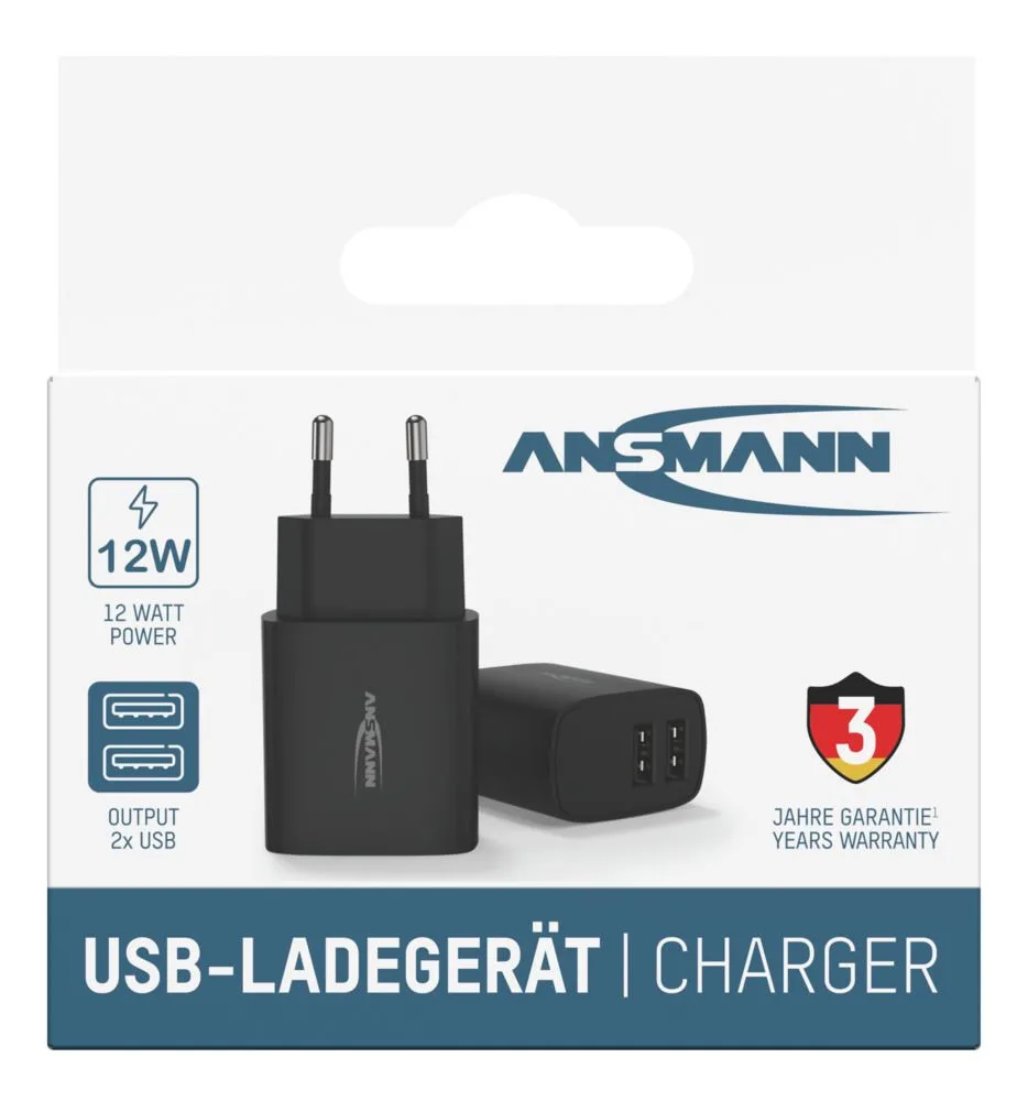 Ładowarka Ansmann HC212 czarna 2x USB 12W, 2.4A — zdjęcie 8