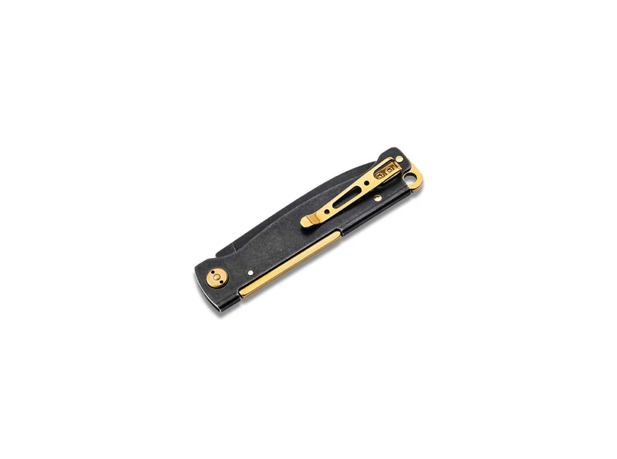 Nóż Böker Plus Atlas Black Stonewash Brass — zdjęcie 2