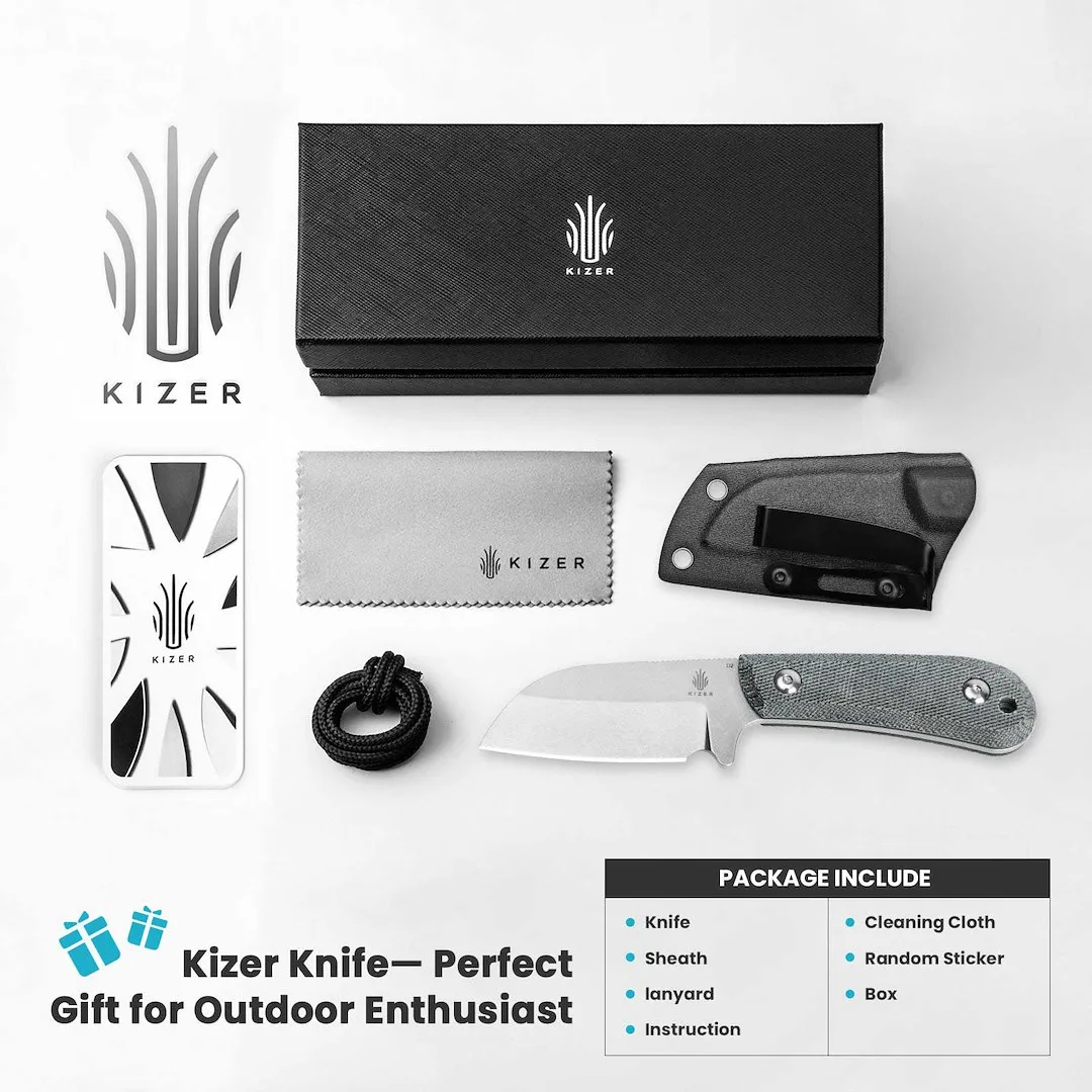 Nóż Kizer Fixed Deckhand Micarta+G10 D2 — zdjęcie 12
