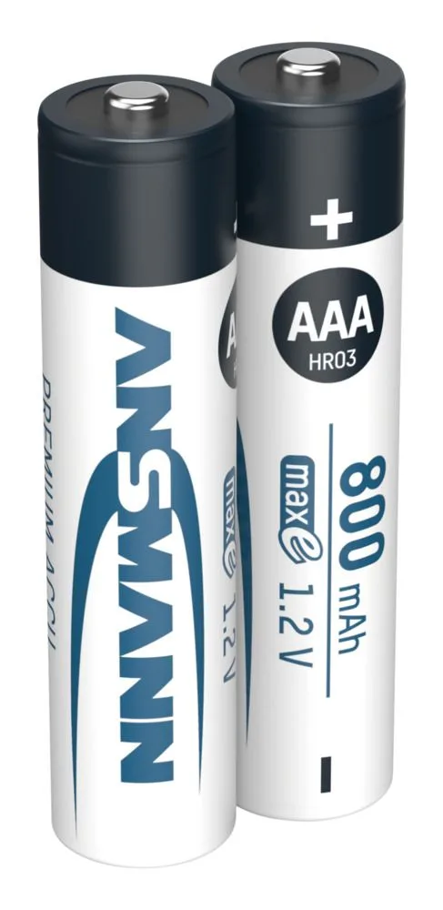 Akumulator Ansmann NiMH AAA/HR03 800mAh maxE 2 szt — zdjęcie 3
