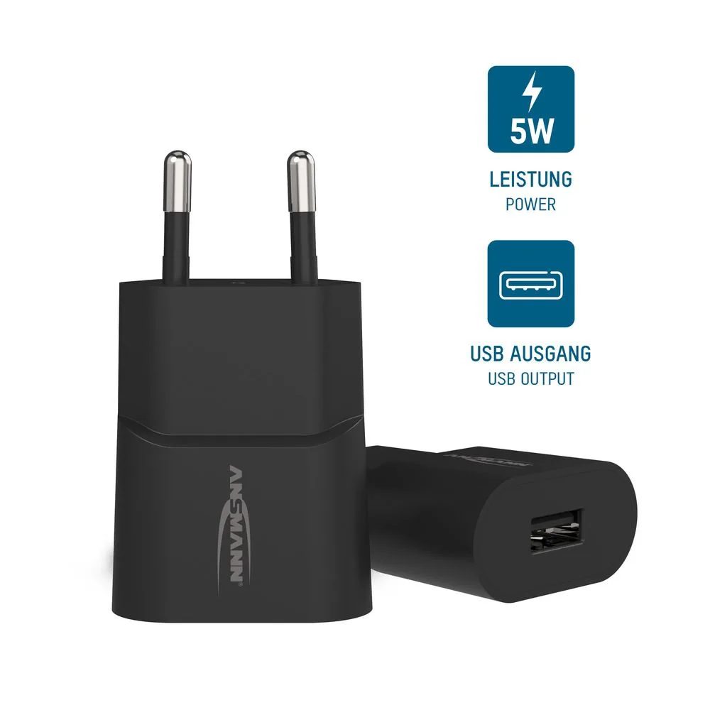 Ładowarka Ansmann HC105 czarna USB 5W, 1A — zdjęcie 7