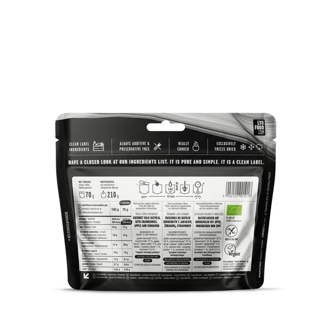 LYOFOOD EKO Owsianka jabłkowo-cynamonowa 210g — zdjęcie 2