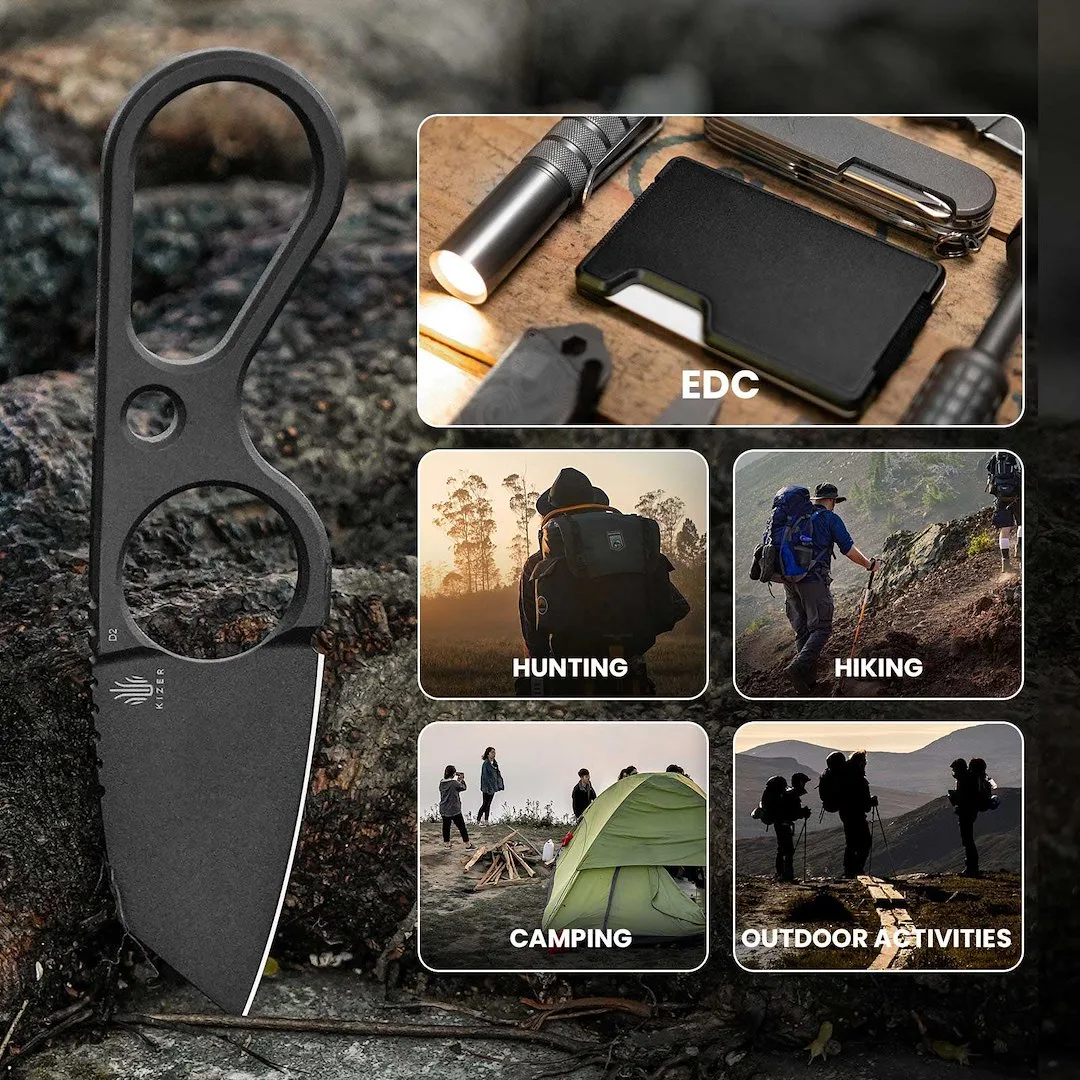 Nóż Kizer Fixed Bowtie D2 Black — zdjęcie 7