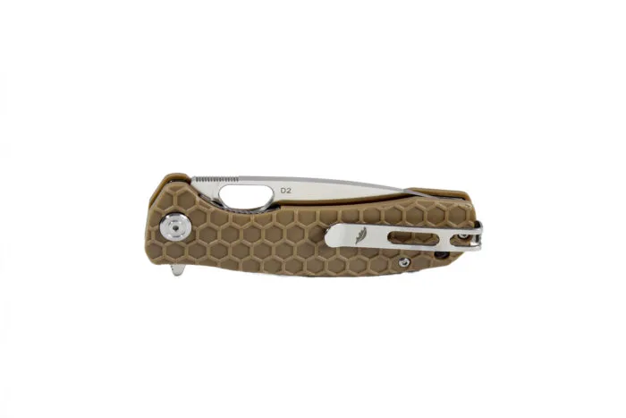Nóż Honey Badger Flipper D2 Medium Tan — zdjęcie 3