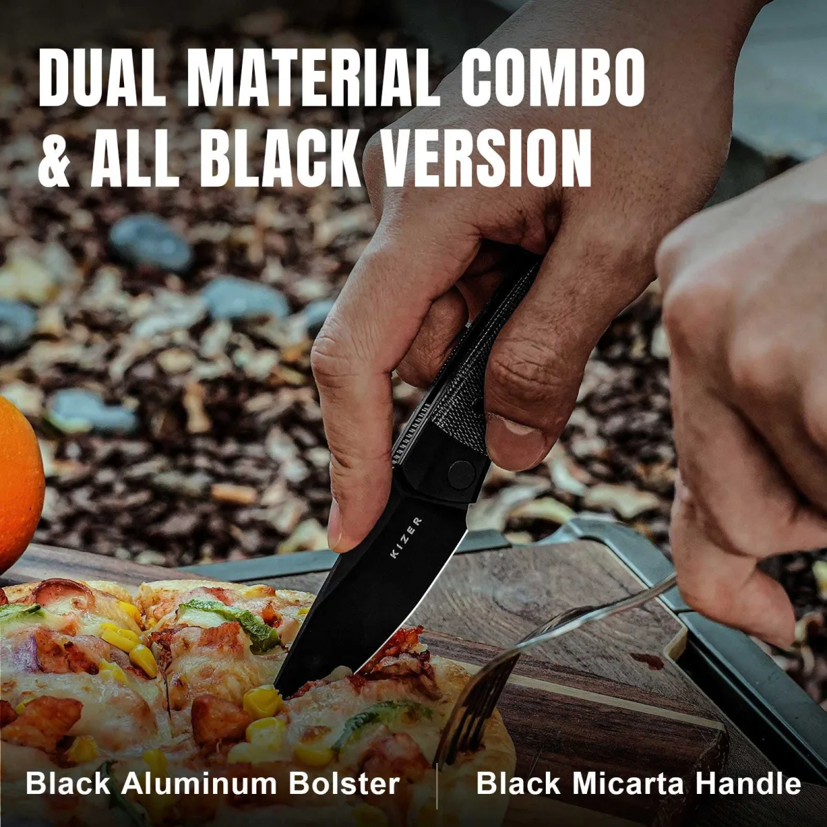 Nóż Kizer Mini Momo Aluminum+Micarta 154CM — zdjęcie 10