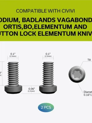 Klips CIVIVI Titanium ze śrubkami T001A