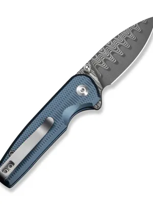 Nóż CIVIVI Mini Shakan Damascus Blue Aluminum