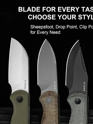 Nóż Kizer Drop Bear Fix Burlap Micarta 14C28N