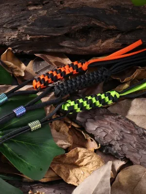 Zawieszka Paracord WE Green/Black + Ti Bead Green