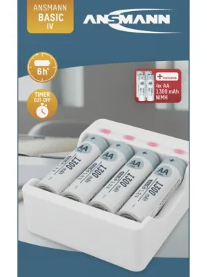 Ładowarka Ansmann USB Basic IV + 4x AA 1300mAh