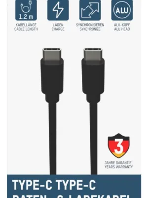 Kabel Ansmann USB-C Data and Charging 120 cm