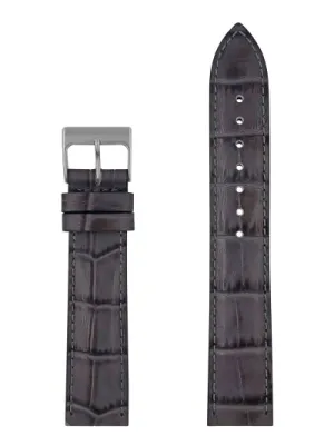 Pasek skórzany Zeppelin, szary 20 mm