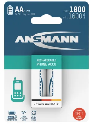 Akumulatory Ansmann Dect NiMH AA/R6 typ 1800 2szt