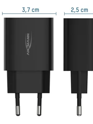 Ładowarka Ansmann HC212 czarna 2x USB 12W, 2.4A