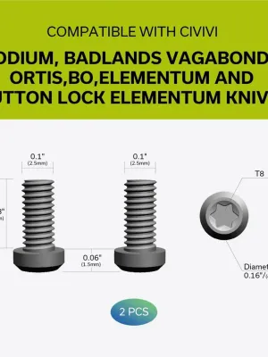 Klips CIVIVI Black Titanium ze śrubkami T001B